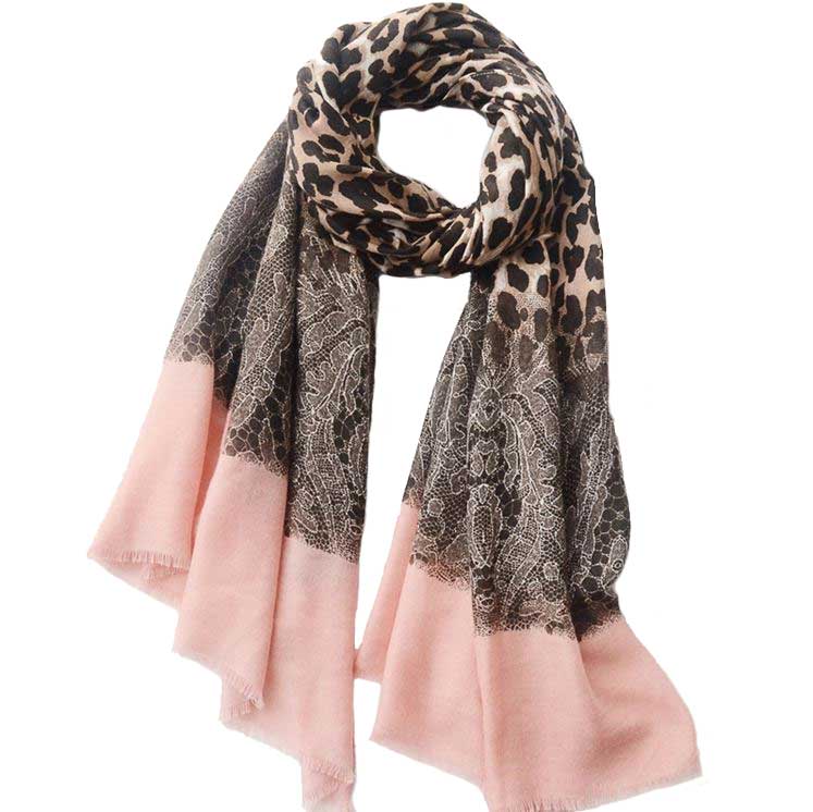 Haute Knite Leopard lace style scarf