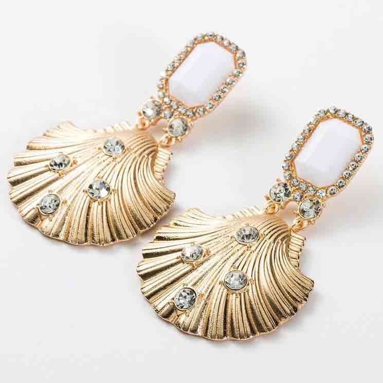 Alessandra rich 2025 shell earrings